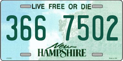 NH license plate 3667502