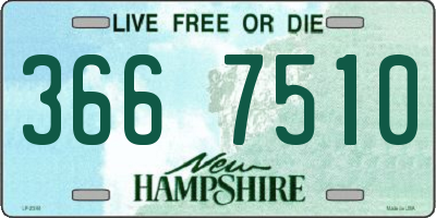 NH license plate 3667510