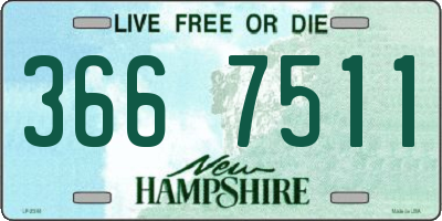 NH license plate 3667511