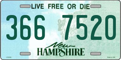NH license plate 3667520