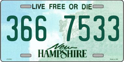 NH license plate 3667533