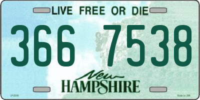 NH license plate 3667538
