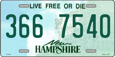 NH license plate 3667540