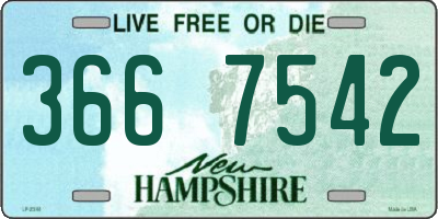 NH license plate 3667542