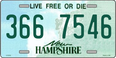 NH license plate 3667546