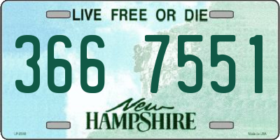 NH license plate 3667551