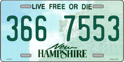 NH license plate 3667553