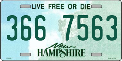 NH license plate 3667563