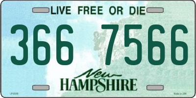 NH license plate 3667566