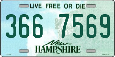 NH license plate 3667569