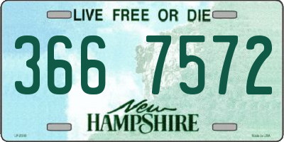 NH license plate 3667572