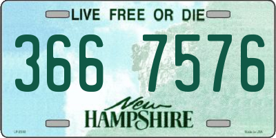 NH license plate 3667576