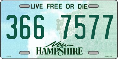 NH license plate 3667577