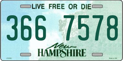 NH license plate 3667578