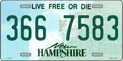 NH license plate 3667583
