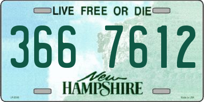NH license plate 3667612