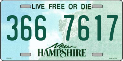 NH license plate 3667617