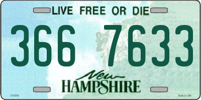 NH license plate 3667633