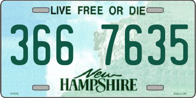 NH license plate 3667635