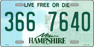 NH license plate 3667640