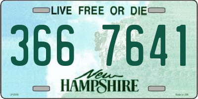 NH license plate 3667641