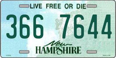 NH license plate 3667644
