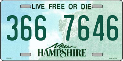 NH license plate 3667646