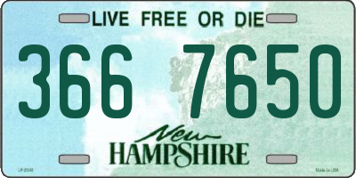 NH license plate 3667650