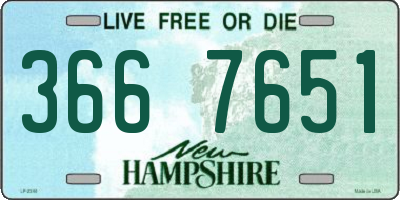 NH license plate 3667651
