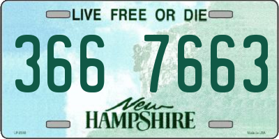 NH license plate 3667663