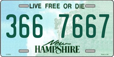 NH license plate 3667667