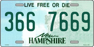 NH license plate 3667669