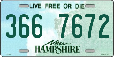NH license plate 3667672