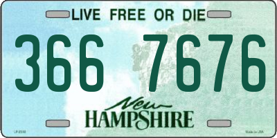 NH license plate 3667676