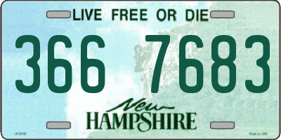 NH license plate 3667683