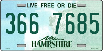NH license plate 3667685