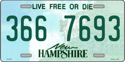 NH license plate 3667693