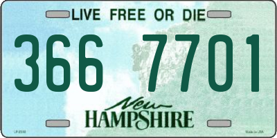 NH license plate 3667701