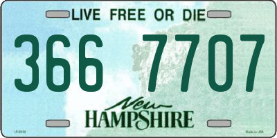 NH license plate 3667707