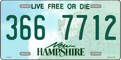 NH license plate 3667712