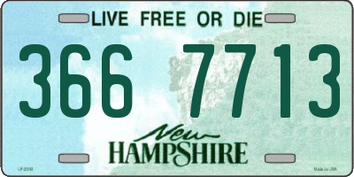 NH license plate 3667713