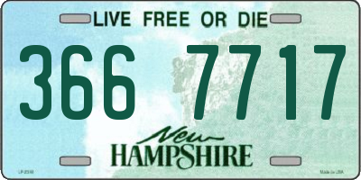 NH license plate 3667717