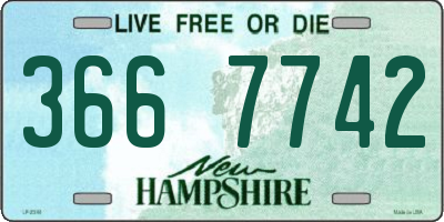 NH license plate 3667742