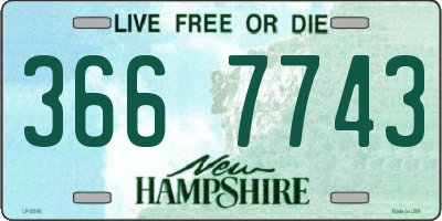 NH license plate 3667743