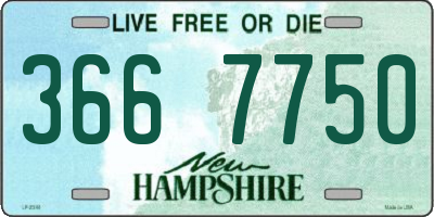 NH license plate 3667750