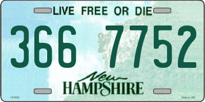 NH license plate 3667752
