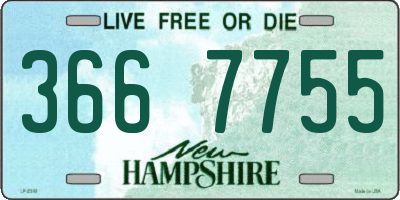 NH license plate 3667755