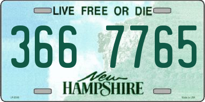 NH license plate 3667765
