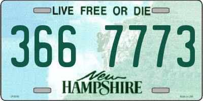 NH license plate 3667773
