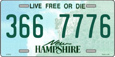 NH license plate 3667776